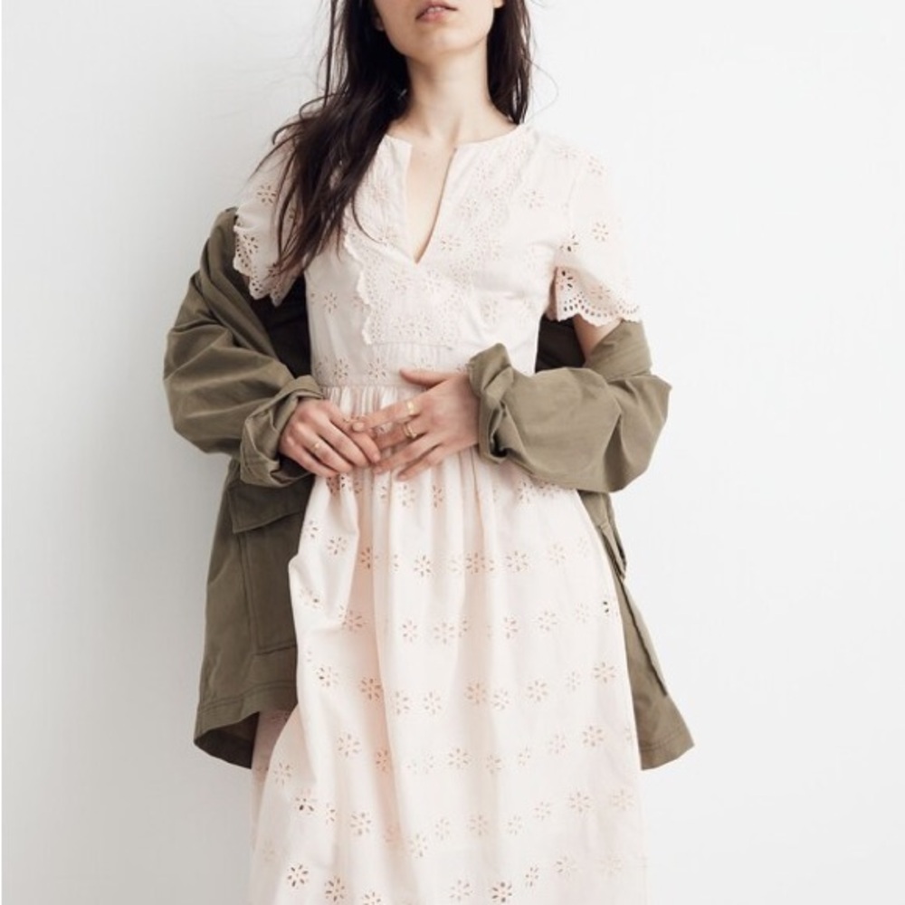 Elegant Pink Eyelet Dress madewell